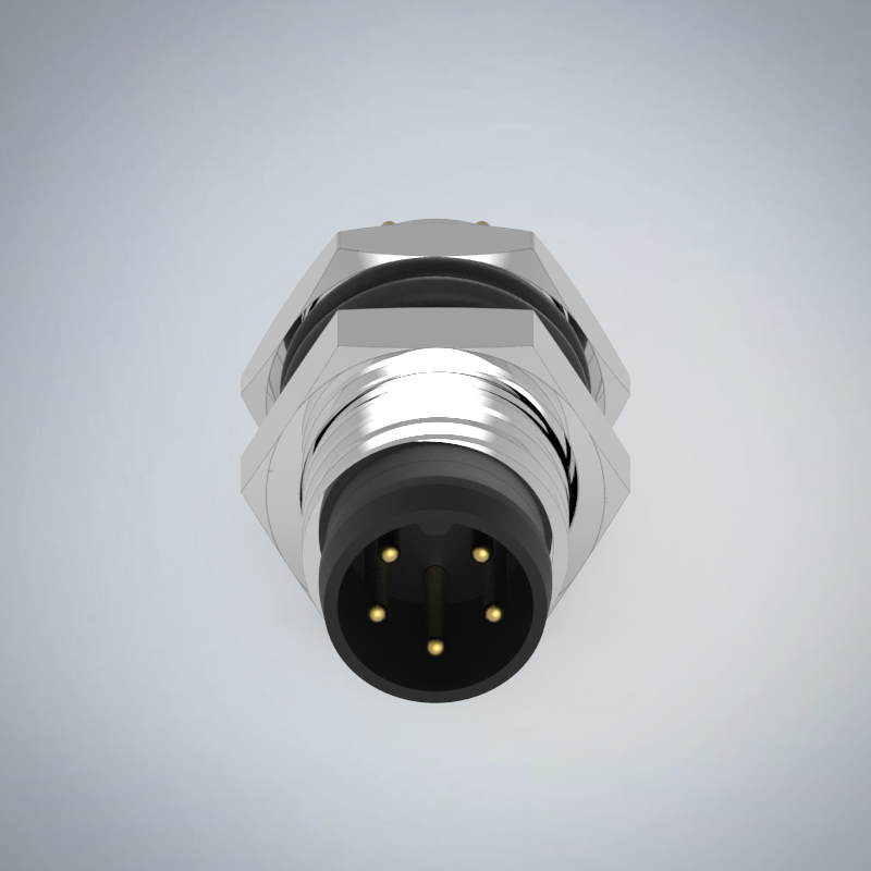 M8-5P(M)板端前鎖插板式防水連接器_HGM3-M805P-14-11