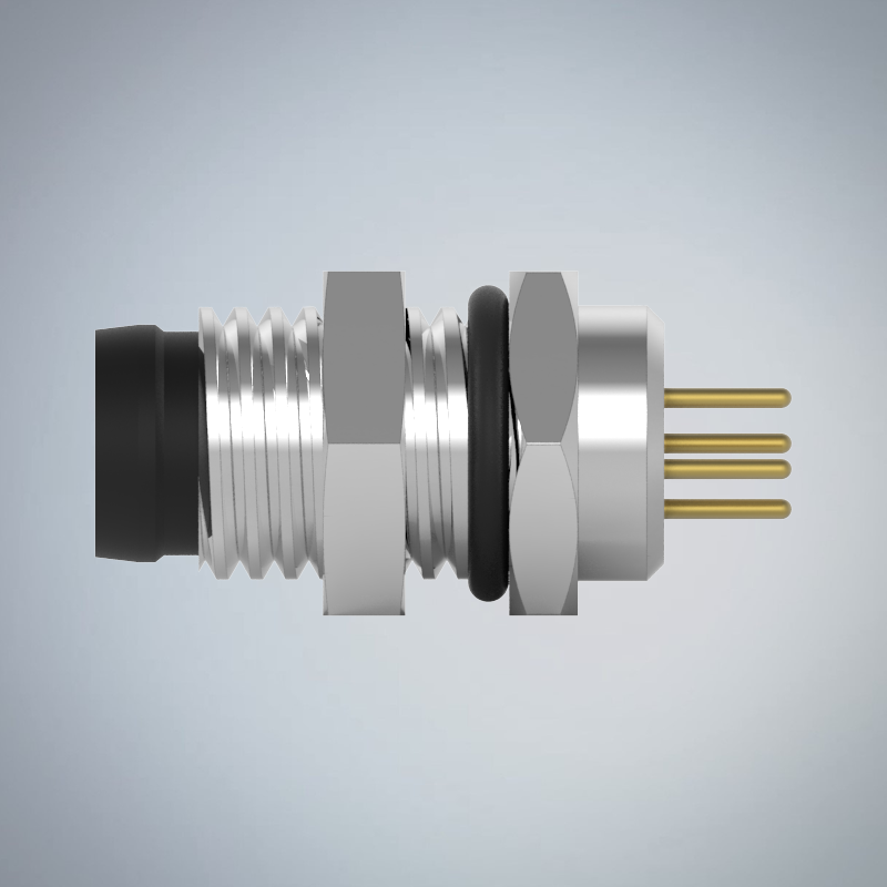 M8-6P(M)板端前鎖插板式防水連接器_HGM3-M806P-07-11