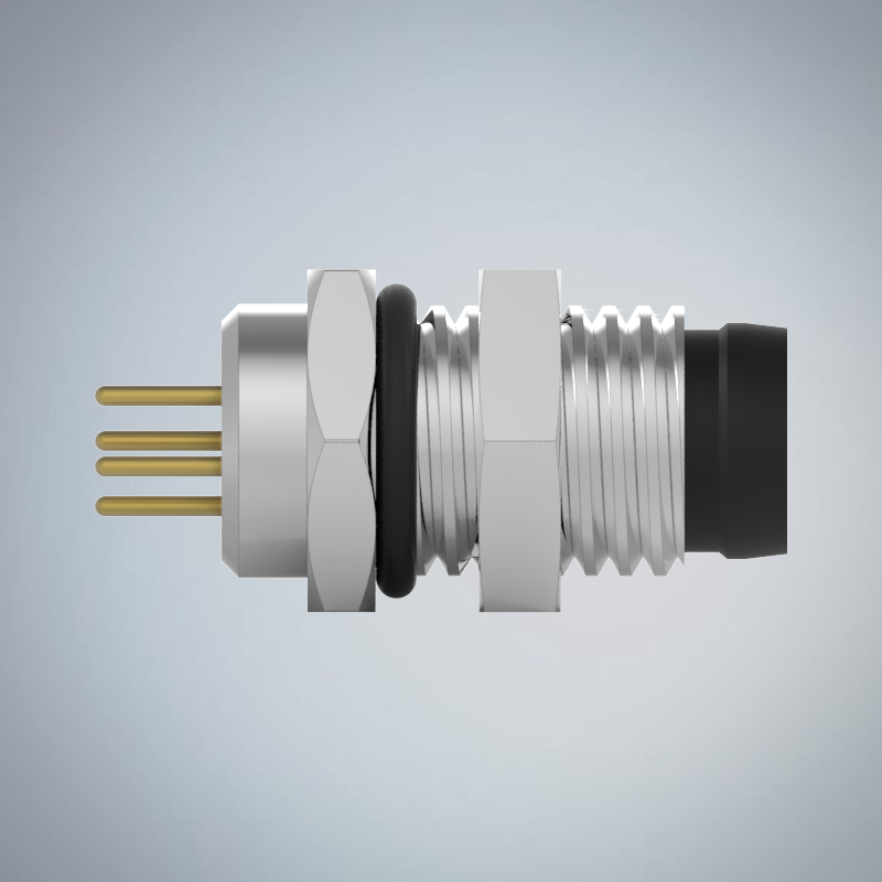 M8-6P(M)板端前鎖插板式防水連接器_HGM3-M806P-07-11