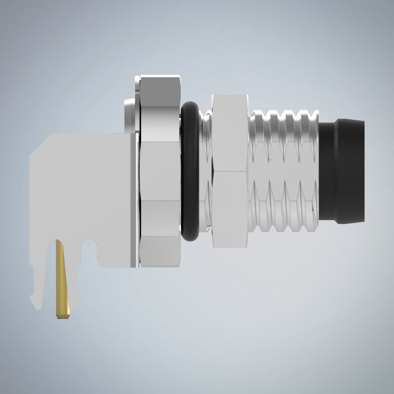 M8-2P(M)板端前鎖90度插板式防水連接器(帶接地)_HGM3-M802P-04-11