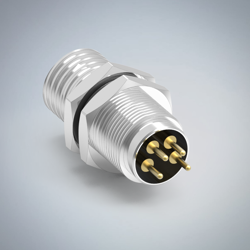 M8-4P(M)板端後鎖插板式防水連接器_HGM2-M804P-61