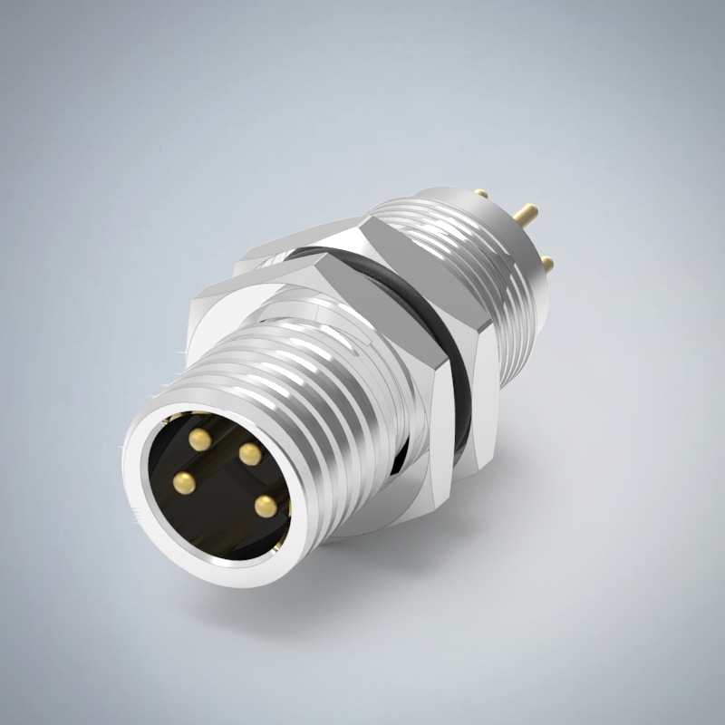 M8-4P(M)板端後鎖插板式防水連接器_HGM2-M804P-61