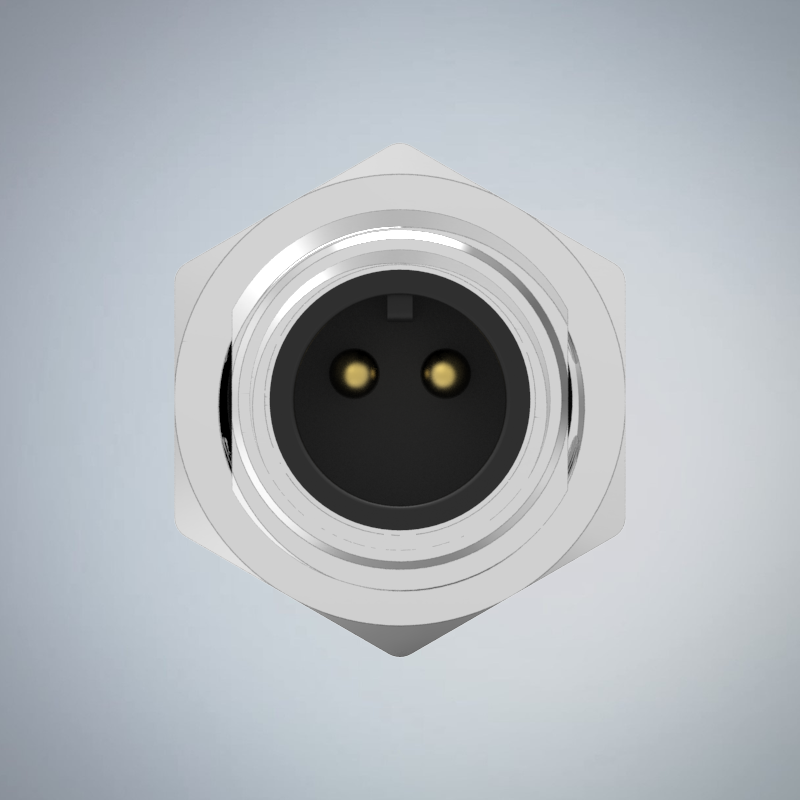 M12-2P(M)A CODE大電流前鎖板焊線式防水連接器_HGM2-M1202P-31-11