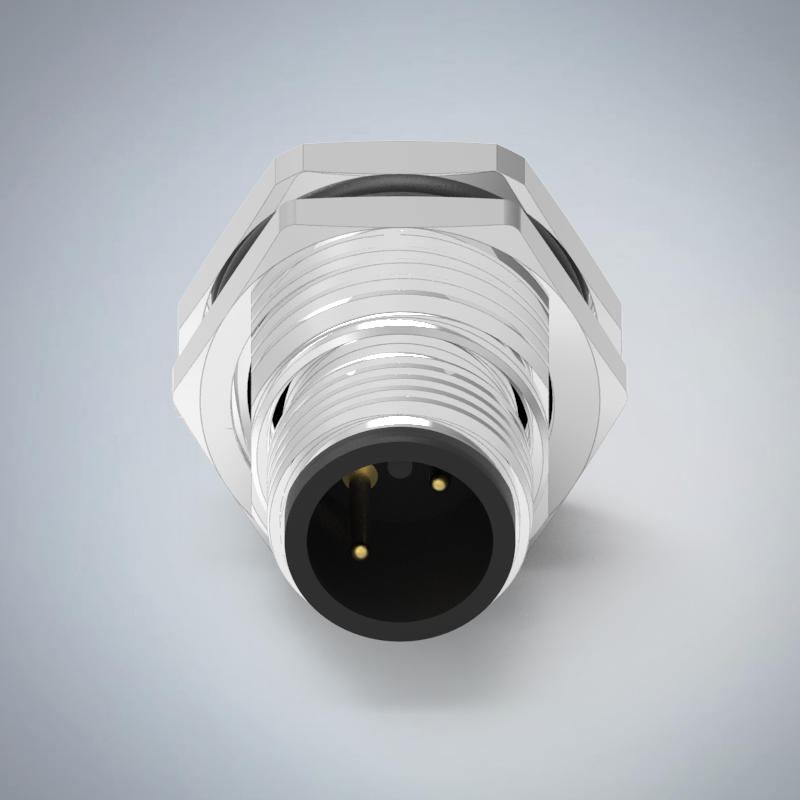 M12-2P(M)A CODE前鎖板焊線式防水連接器(右上左下)(PG9)_HGM2-M1202P-92-11