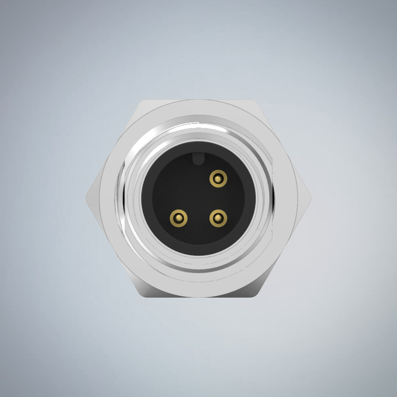 M12-3P(M)A CODE前鎖板焊線式防水連接器(左塞孔)(PG9)_HGM2-M1203P-151-11