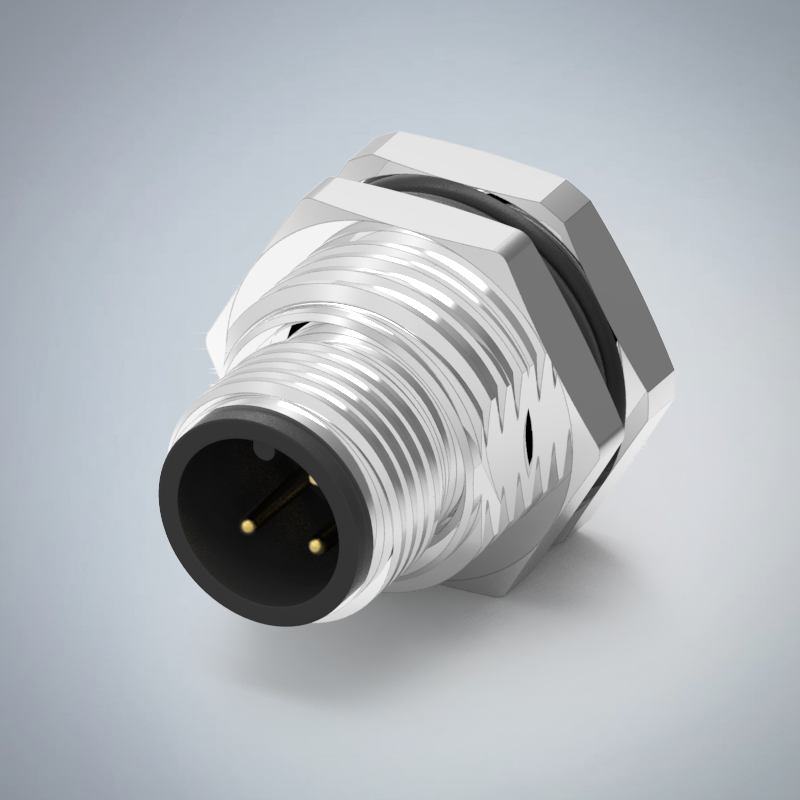 M12-3P(M)A CODE前鎖板焊線式防水連接器(左塞孔)(PG9)_HGM2-M1203P-151-11