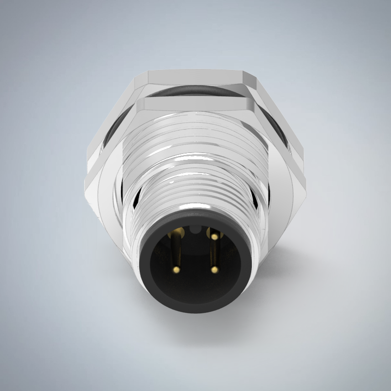 M12-3P(M)A CODE前鎖板焊線式防水連接器(左塞孔)(PG9)_HGM2-M1203P-151-11