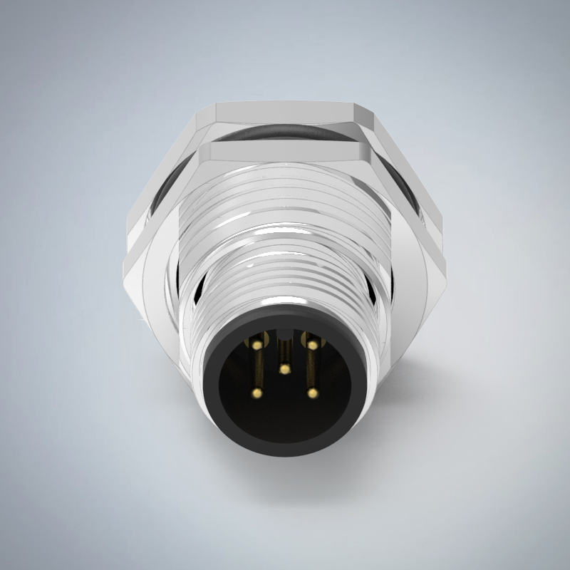 M12-5P(M)A CODE前鎖板焊線式防水連接器(PG9)_HGM2-M1205P-64