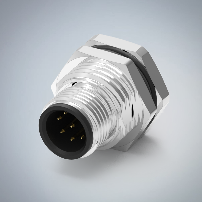M12-8P(M)A CODE前鎖板焊線式防水連接器(PG9)_HGM2-M1208P-36-11