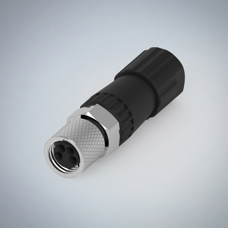 M8-4P(F)組裝焊線式防水連接器_HGF2-M804P-294-11