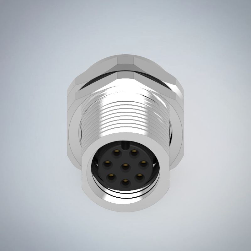 M8-8P(F)板端前鎖焊線式防水連接器_HGF2-M808P-79-11