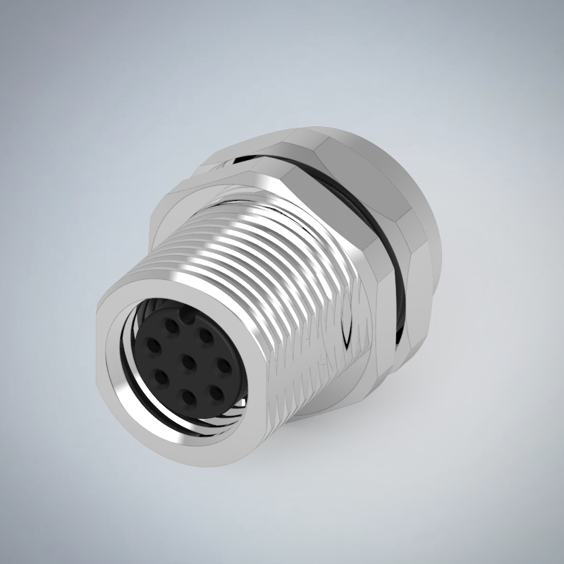 M8-8P(F)板端前鎖焊線式防水連接器_HGF2-M808P-79-11