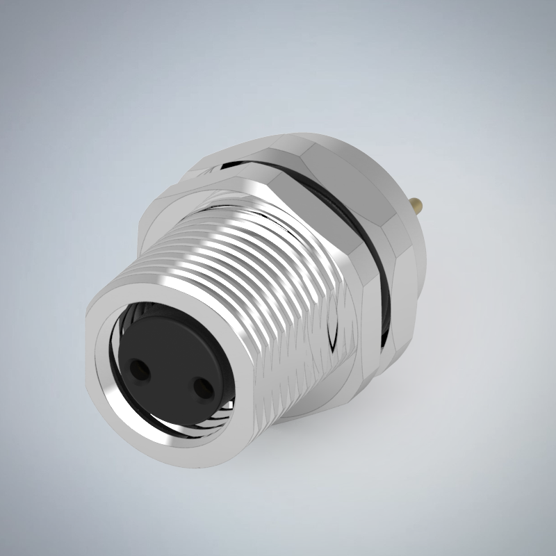 M8-2P(F)板端前鎖插板式防水連接器_HGF3-M802P-02-11