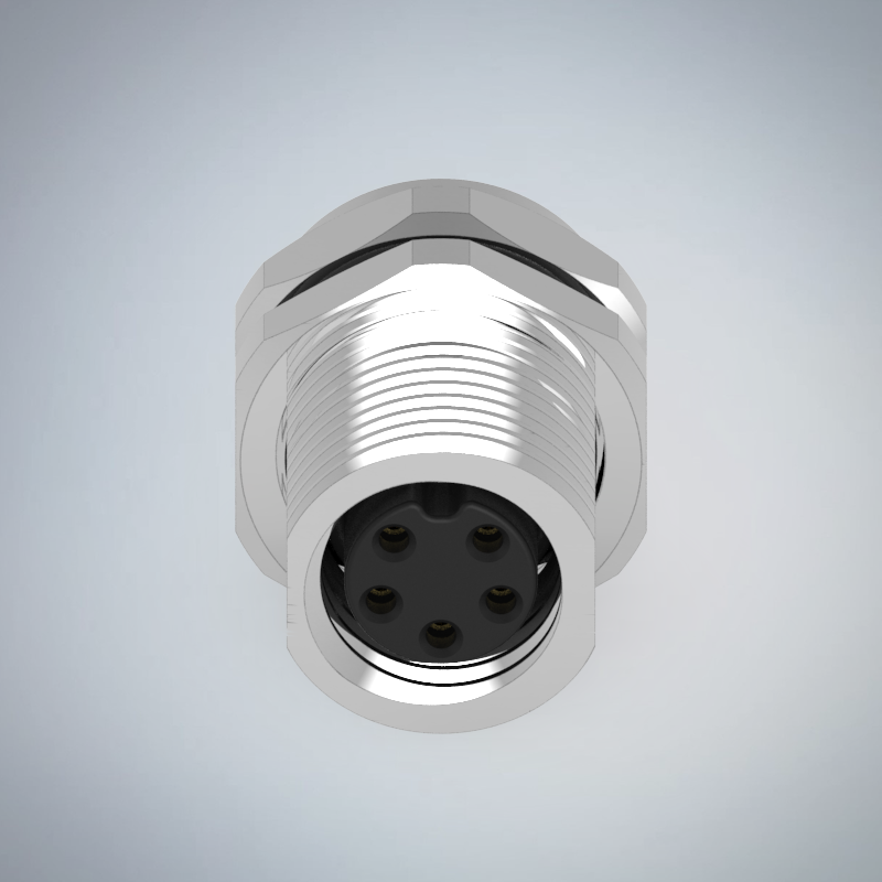 M8-5P(F)板端前鎖插板式防水連接器_HGF3-M805P-07-11