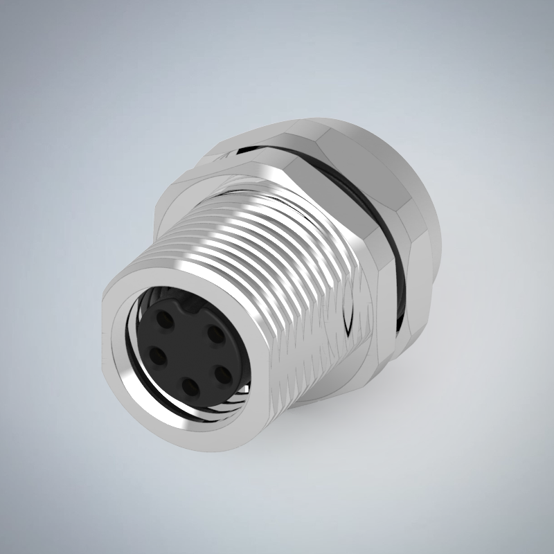 M8-5P(F)板端前鎖插板式防水連接器_HGF3-M805P-07-11