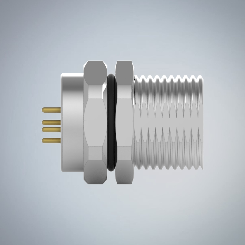 M8-6P(F)板端前鎖插板式防水連接器_HGF3-M806P-02-11