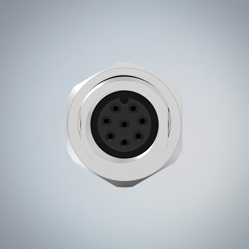 M8-8P(F)板端前鎖插板式防水連接器_HGF3-M808P-05-11