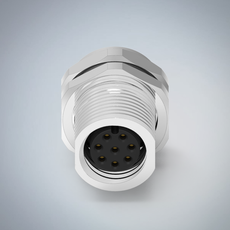 M8-8P(F)板端前鎖插板式防水連接器_HGF3-M808P-05-11