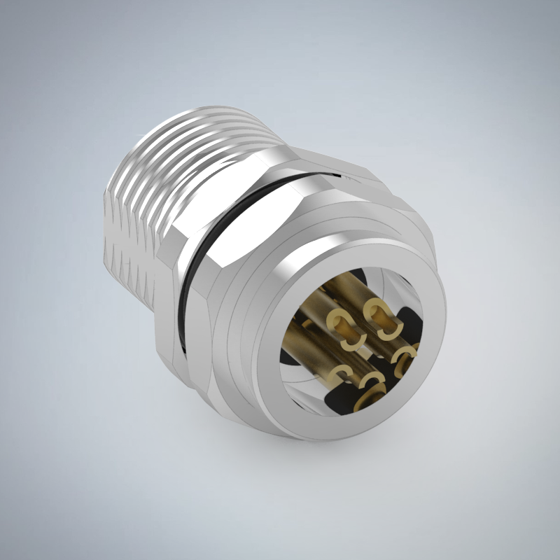 M8-5P(F)B CODE板端前鎖焊線式防水連接器_HGF2-M805P-251-11