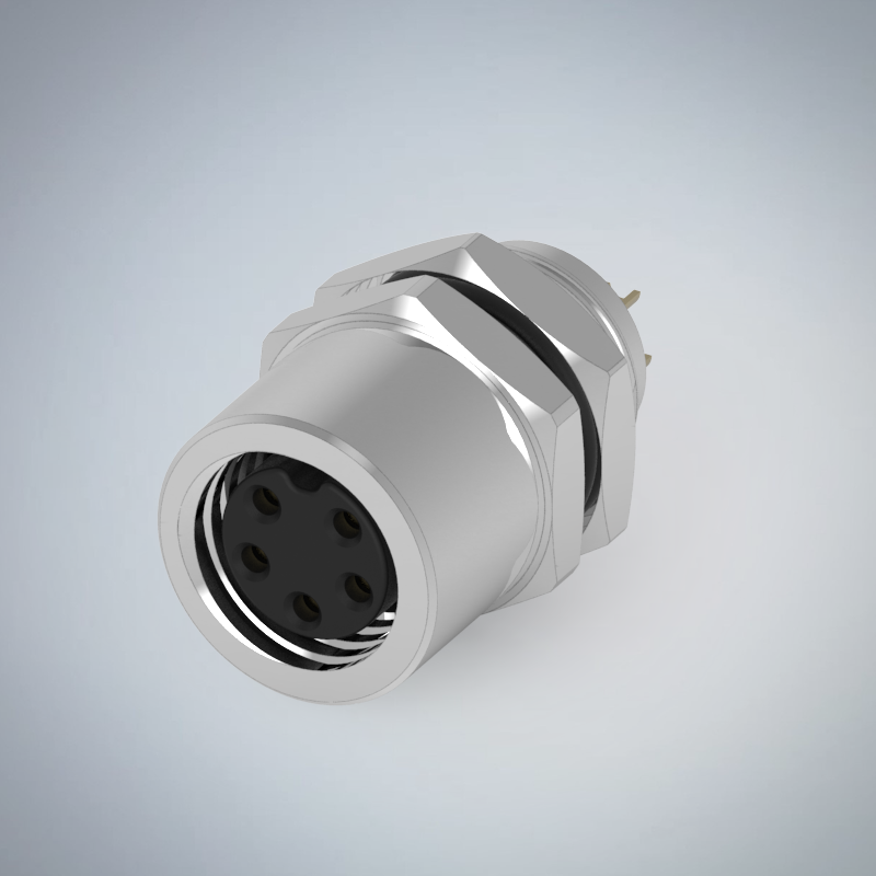 M8-5P(F)板端後鎖焊線式防水連接器(梅花92度)_HGF2-M805P-120-11