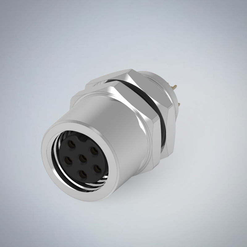 M8-6P(F)板端後鎖焊線式防水連接器(梅花92度)_HGF2-M806P-48-11