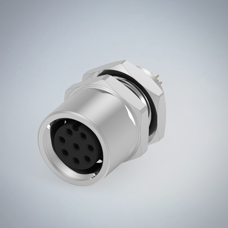M8-8P(F)板端後鎖焊線式防水連接器(梅花92度)_HGF2-M808P-76-11