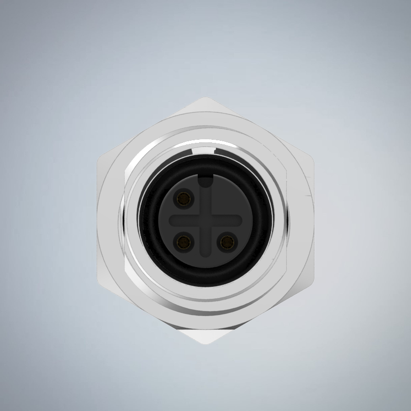 M12-3P(F)A CODE前鎖板焊線式防水連接器(右塞孔)(PG9)_HGF2-M1203P-54-11