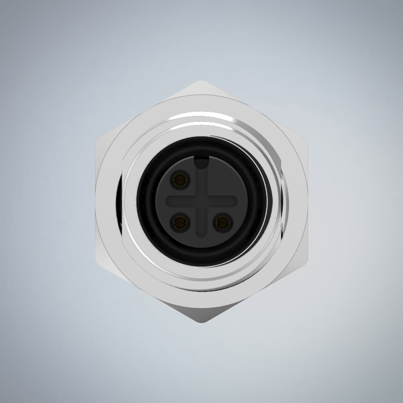 M12-3P(F)A CODE前鎖板焊線式接地防水連接器(右塞孔)(PG9)_HGF2-M1203P-160-11