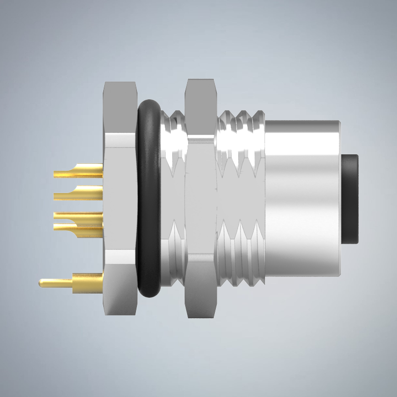 M12-7P(F)A CODE前鎖板焊線式接地防水連接器(PG9)(左塞孔)_HGF2-M1207P-18-11