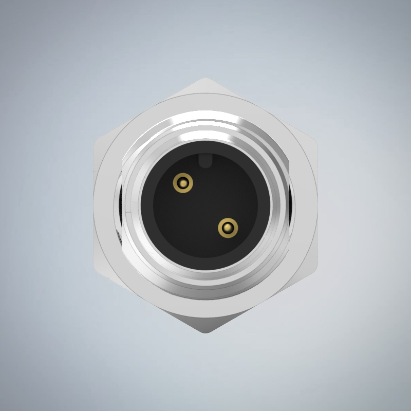 M12-2P(M)板端前鎖插板式防水連接器_HGM3-M1202P-11-11