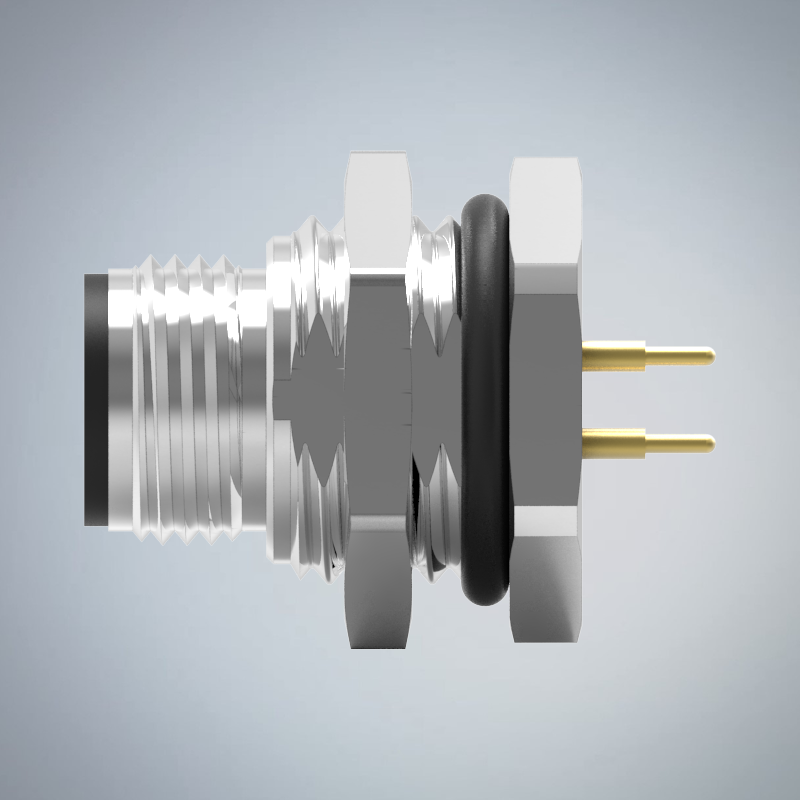 M12-4P(M)A CODE板端前鎖插板式防水連接器_HGM2-M1204P-66