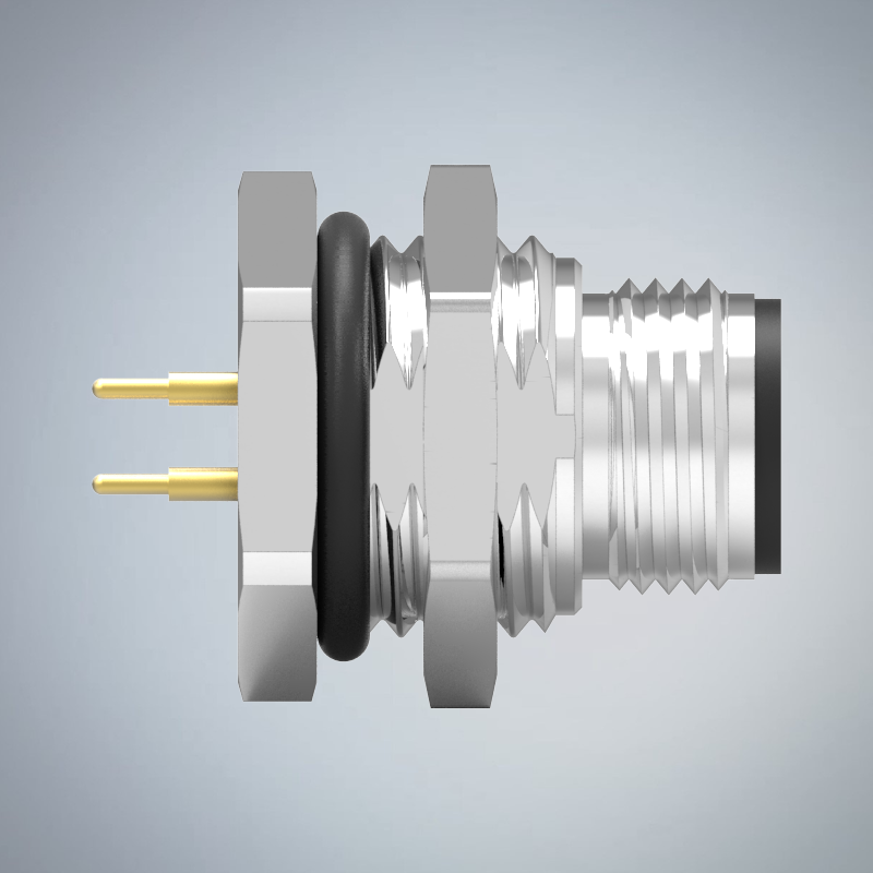 M12-4P(M)A CODE板端前鎖插板式防水連接器_HGM2-M1204P-66