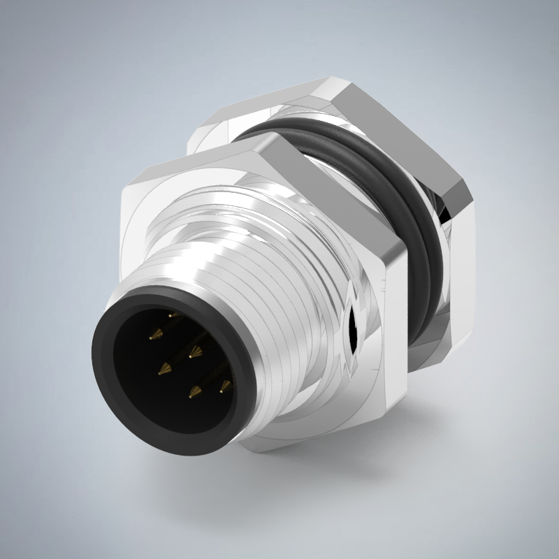 M12-8P(M)A CODE前鎖板插板式防水連接器(PG9)_HGM3-M1208P-15-11