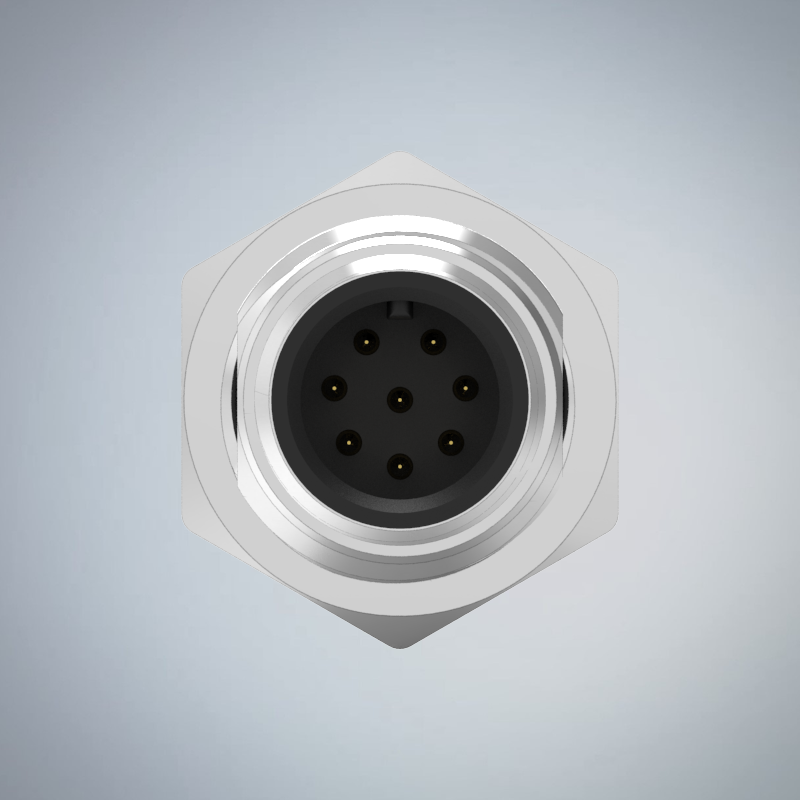 M12-8P(M)A CODE前鎖板插板式防水連接器(PG9)_HGM3-M1208P-15-11