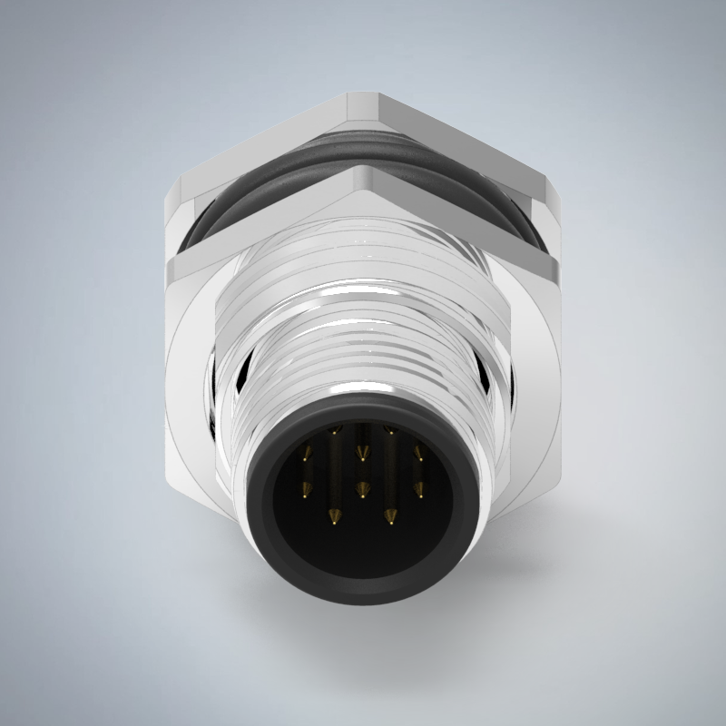 M12-10P(M)A CODE前鎖板插板式防水連接器(PG9)_HGM2-M1210P-12-11