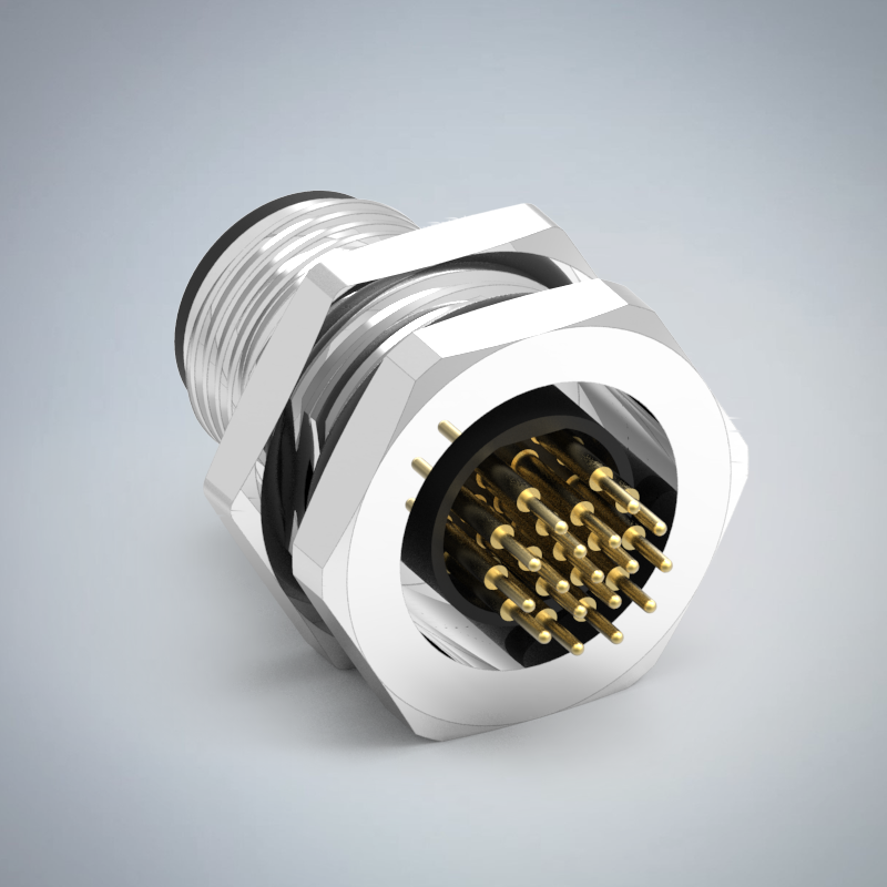 M12-17P(M)A CODE板端前鎖插板式防水連接器(PG9)_HGM3-M1217P-01-11