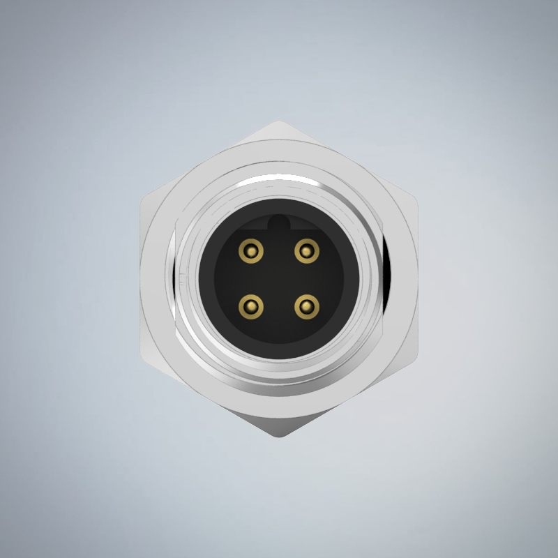 M12-4P(M)B CODE前鎖板焊線式防水連接器(PG9)_HGM2-M1204P-232-11