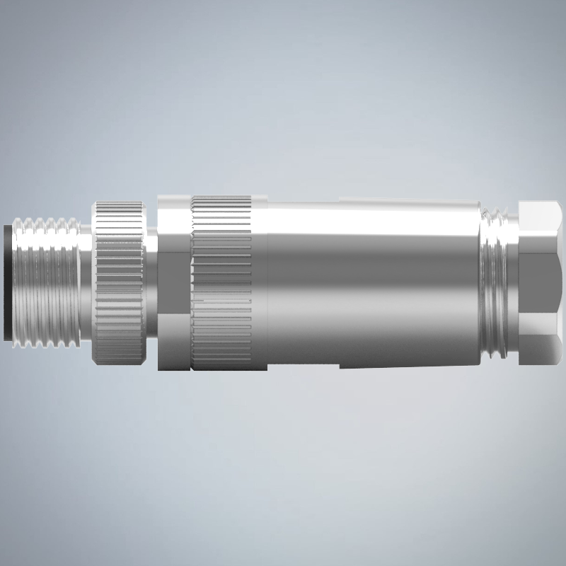 M12-4P(M)B CODE金屬組裝式防水連接器_HGM2-M1204P-202-11