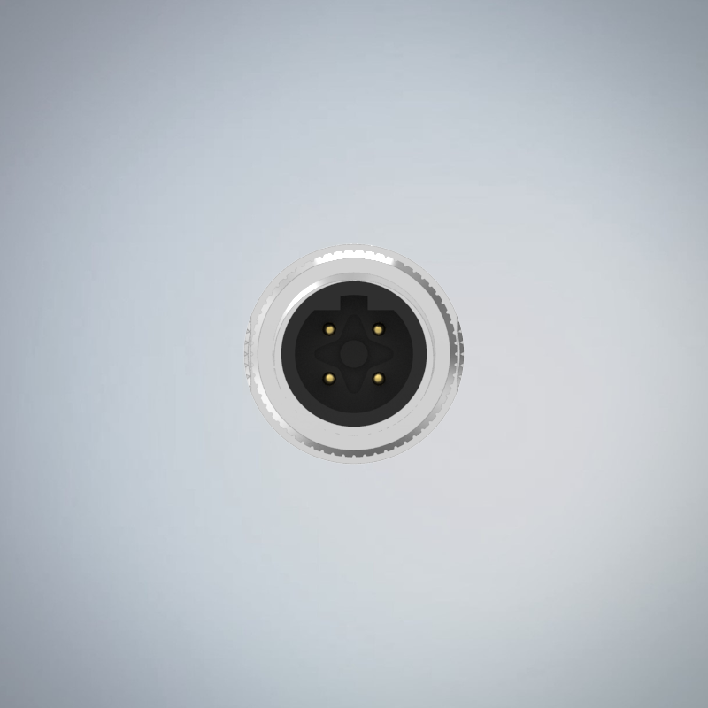 M12-4P(M)B CODE金屬組裝式防水連接器_HGM2-M1204P-202-11