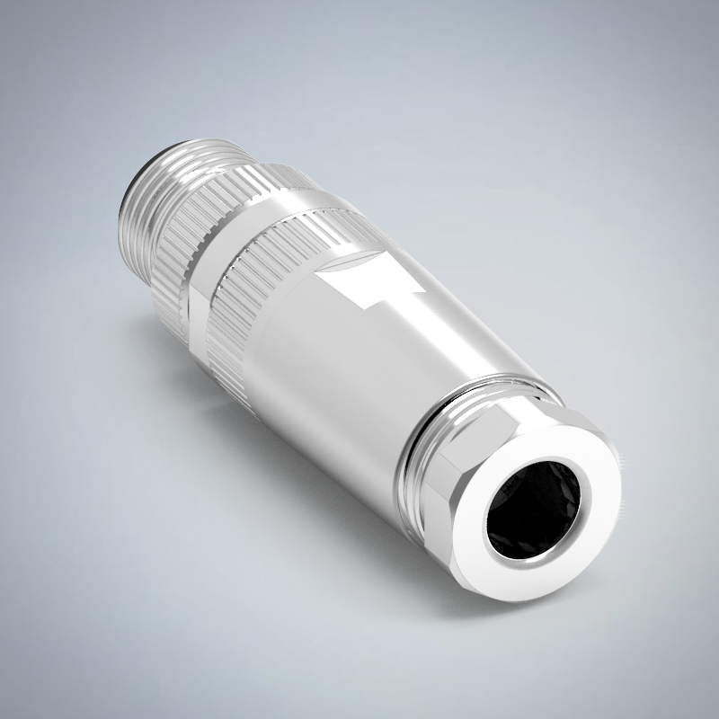 M12-4P(M)B CODE金屬組裝式防水連接器_HGM2-M1204P-202-11