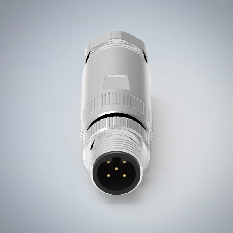 M12-5P(M)B CODE金屬組裝式防水連接器_HGM2-M1205P-160-11
