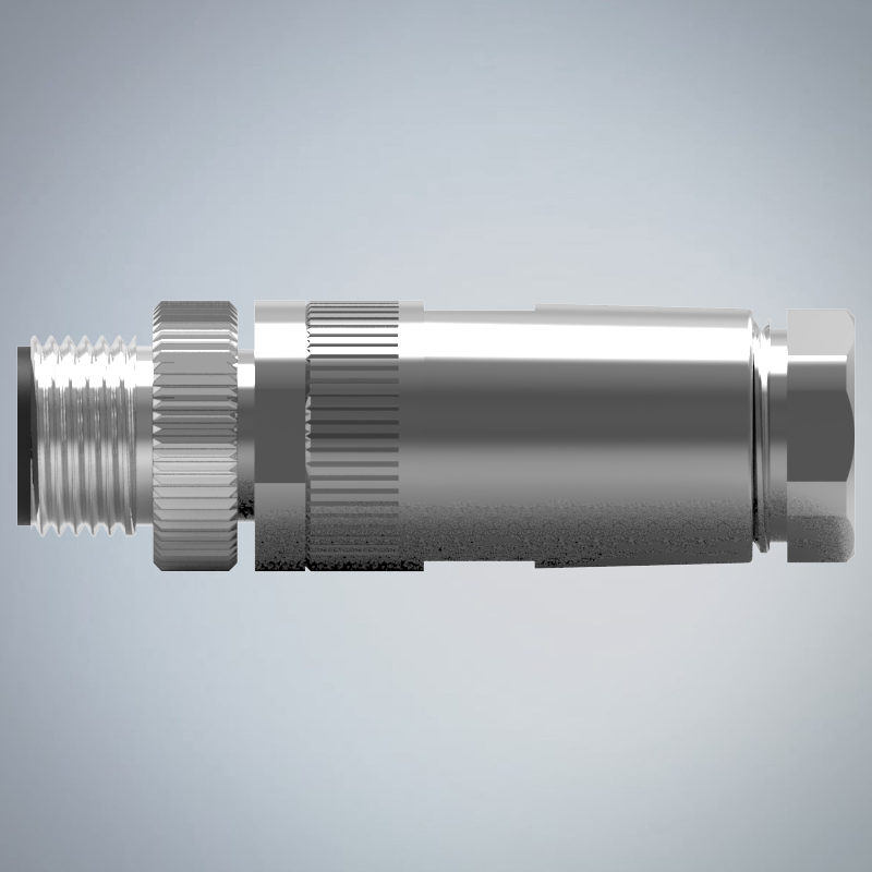 M12-4P(M)D CODE金屬組裝式防水連接器_HGM2-M1204P-78