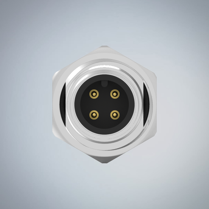 M12-4P(M)A CODE前鎖板焊線式防水連接器(M16*1.5)_HGM2-M1204P-271-11