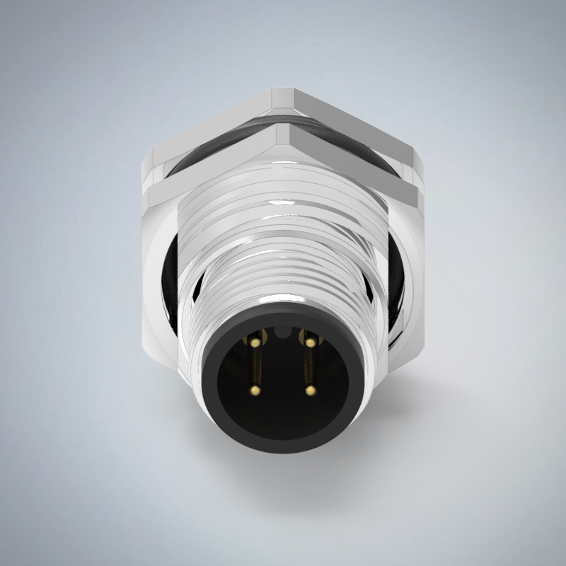 M12-4P(M)A CODE前鎖板焊線式防水連接器(M16*1.5)_HGM2-M1204P-271-11