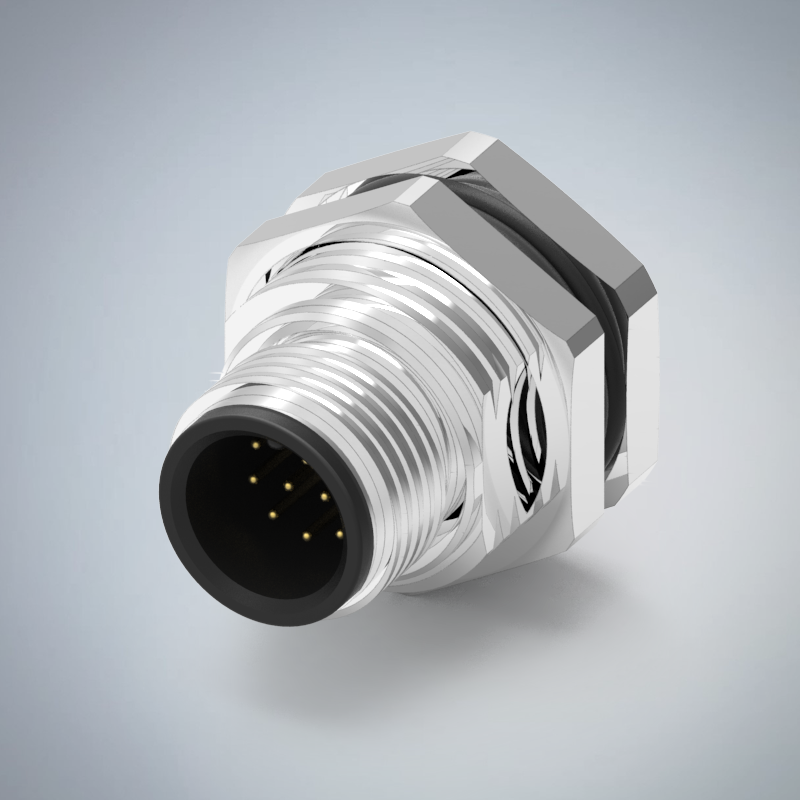 M12-12P(M)A CODE前鎖板焊線式防水連接器(M16*1.5)_HGM2-M1212P-35-11