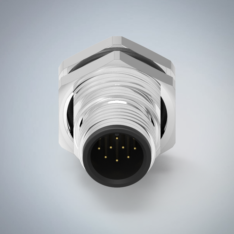 M12-12P(M)A CODE前鎖板焊線式防水連接器(M16*1.5)_HGM2-M1212P-35-11