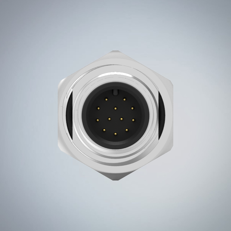 M12-12P(M)A CODE前鎖板焊線式防水連接器(M16*1.5)_HGM2-M1212P-35-11