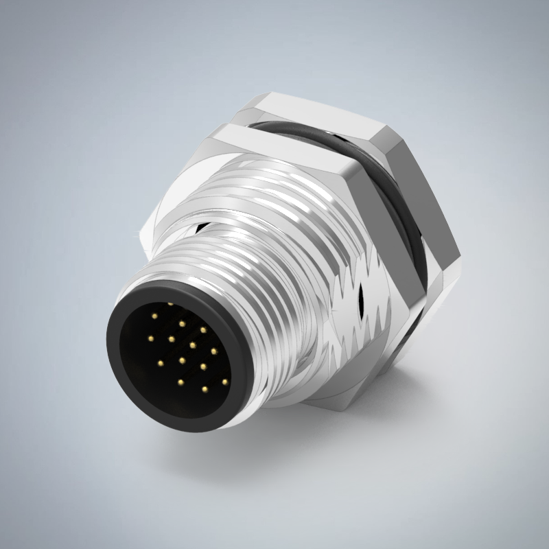 M12-17P(M)A CODE前鎖板焊線式防水連接器(PG9)_HGM2-M1217P-08-11
