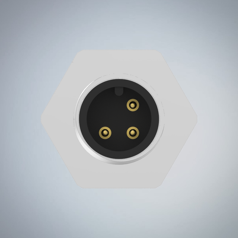 M12-3P(M)A CODE後鎖板焊線式防水連接器(左塞孔)(M16*1.5)_HGM2-M1203P-173-11