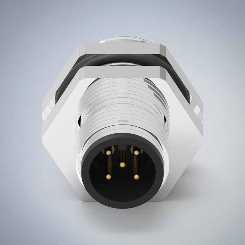 M12-5P(M)A CODE後鎖板焊線式防水連接器(M16*1.5)_HGM2-M1205P-269-11